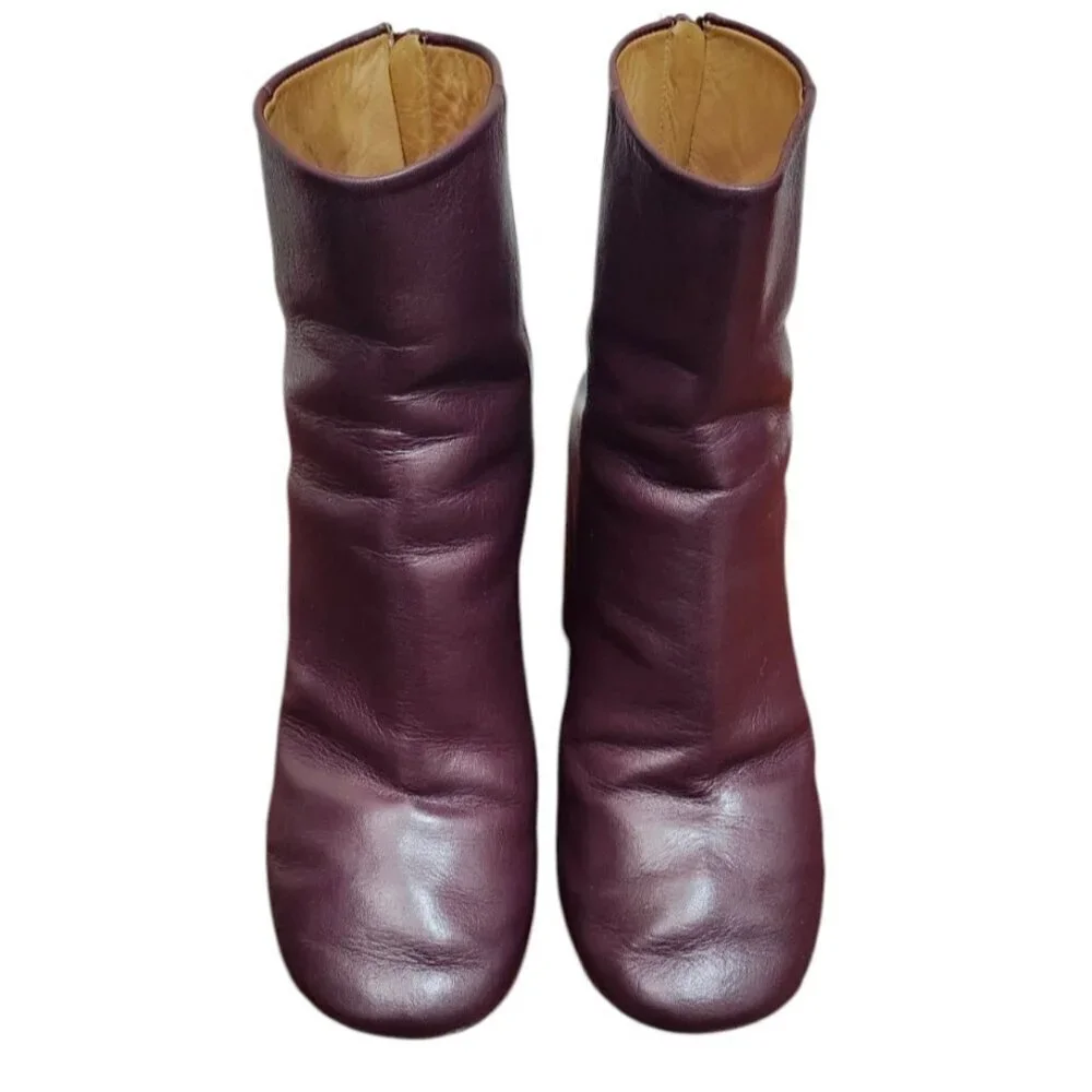 Vintage Maison Martin Margiela Tabi Leather Ankle Boots Size EU 37/US 6.5